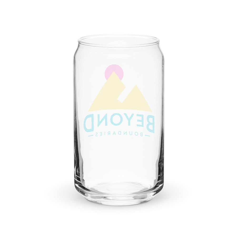 Pink Sunset Mountain Can-Shaped Glass