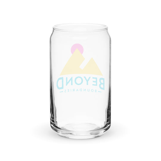 Pink Sunset Mountain Can-Shaped Glass