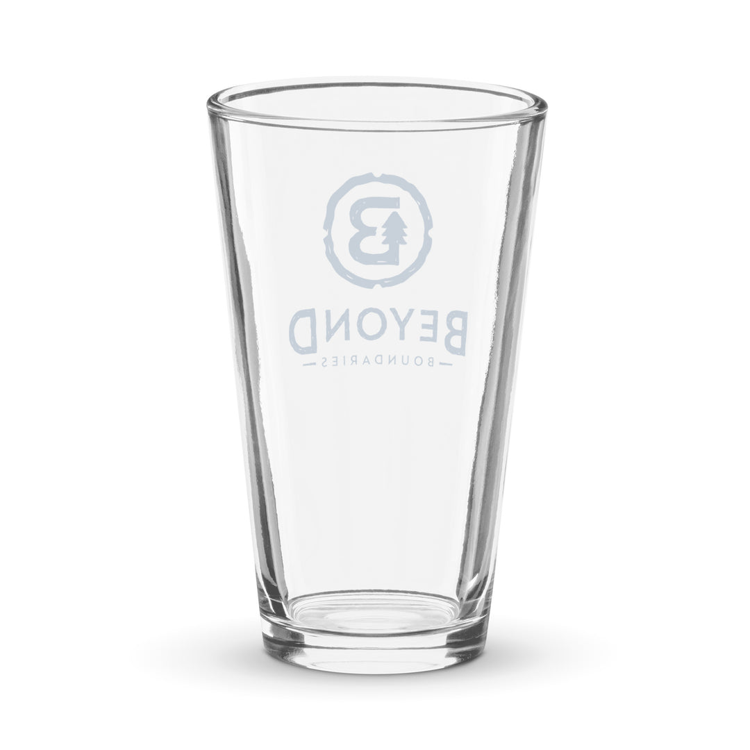 Beyond Boundaries Blue Pint Glass