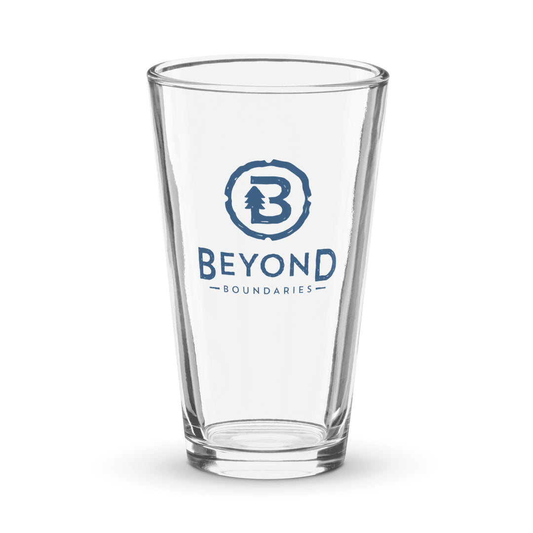 Beyond Boundaries Blue Pint Glass