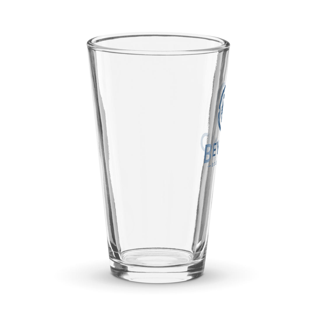 Beyond Boundaries Blue Pint Glass