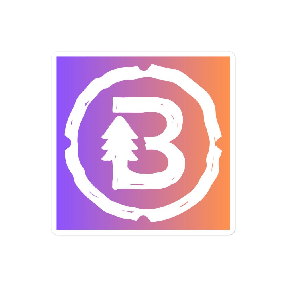 Orange and Purple Gradient Sticker