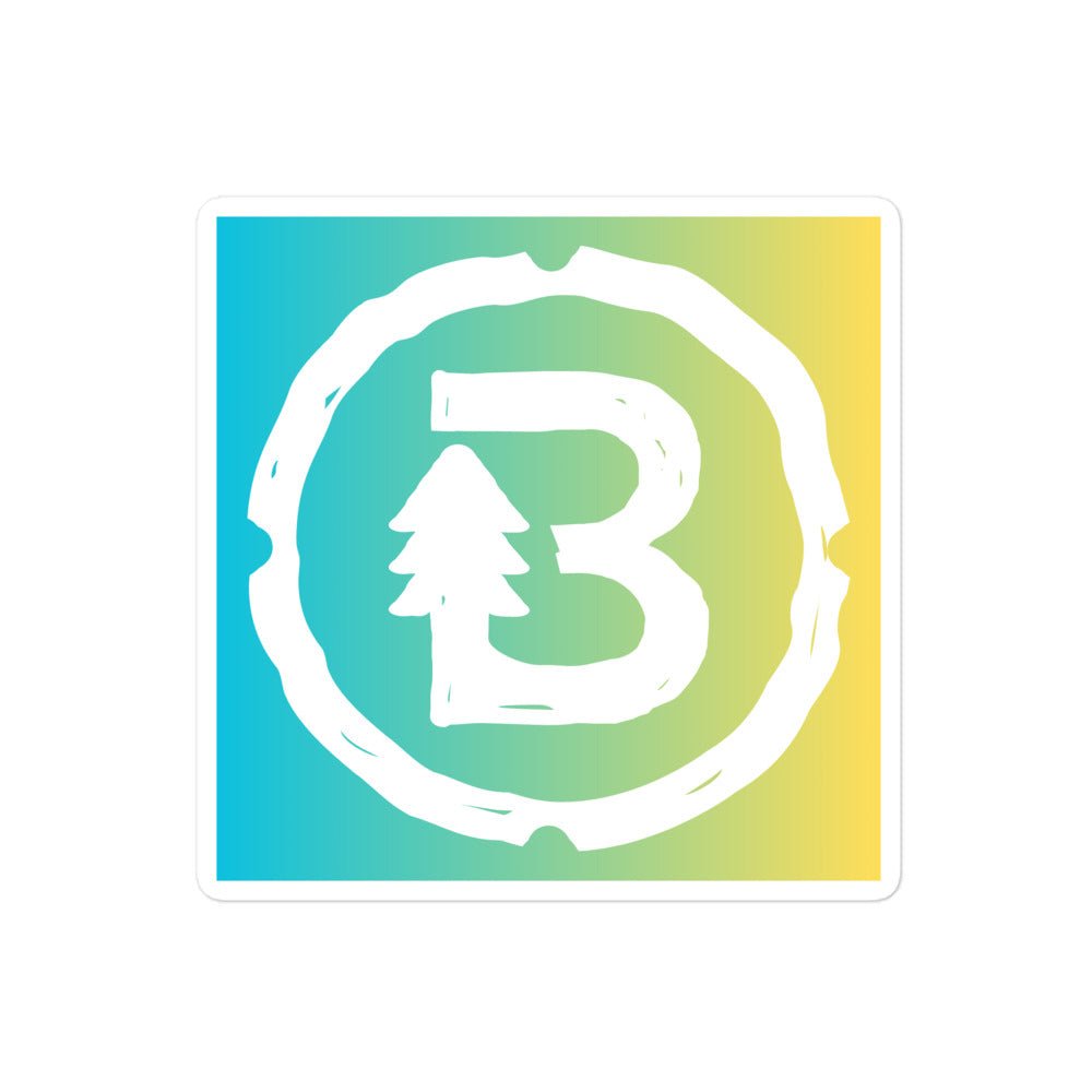 Blue Green and Yellow Gradient Sticker