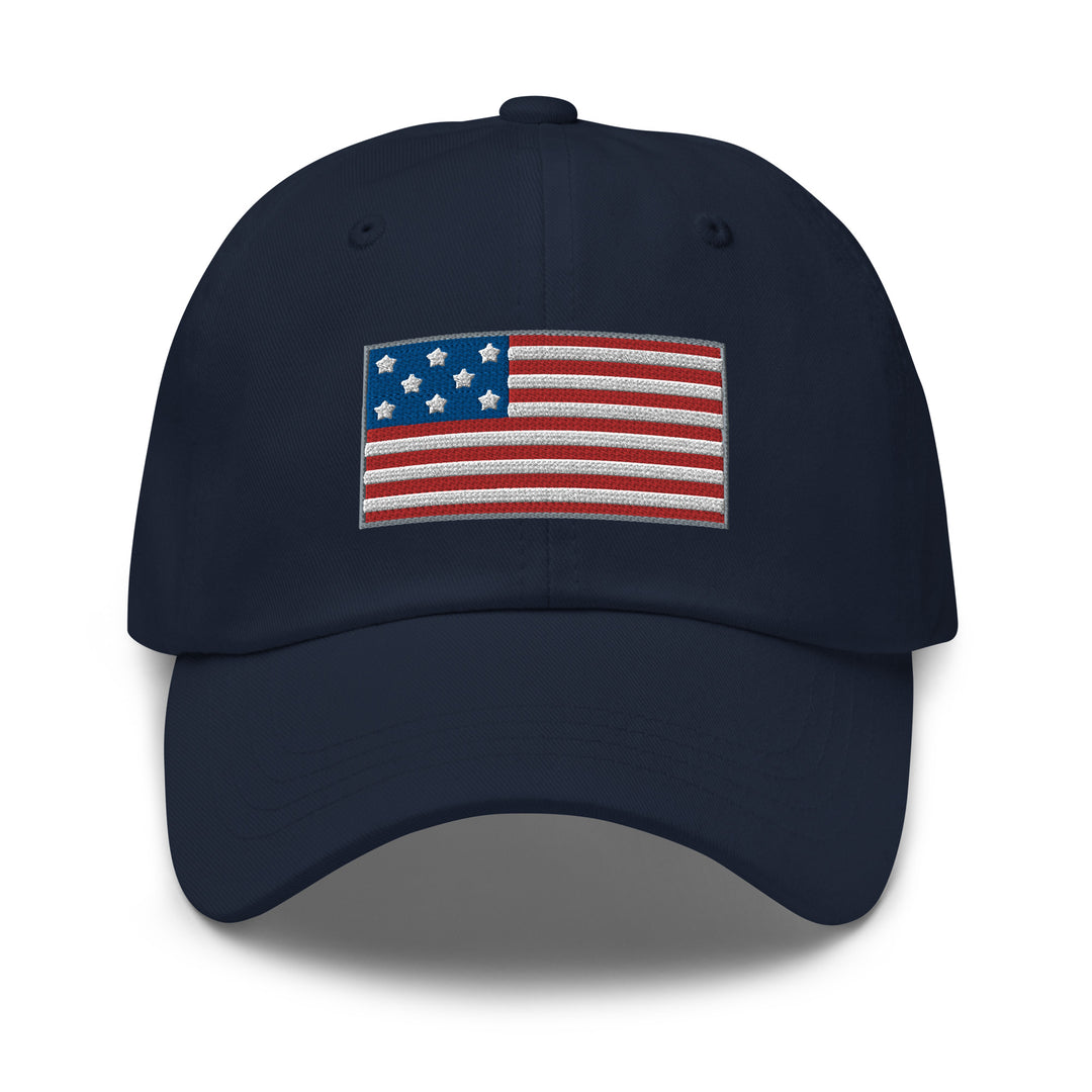 Stars & Stripes Dad Hat :Classic Dad Hat in Navy Blue