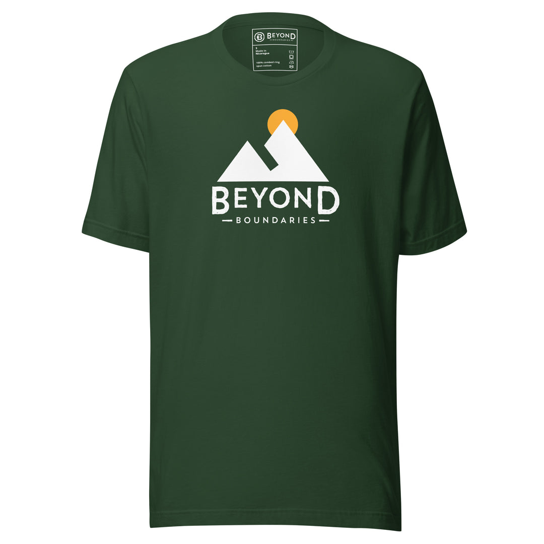 Green Mountain Sunrise T-Shirt: Unisex Staple T-Shirt in Forest Green
